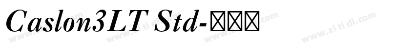 Caslon3LT Std字体转换